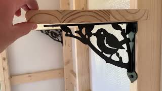 SELEWARE Heavy Duty Shelf Brackets 8 Inch, Bird Shelves Brackets, 300LB Capacity Decorative Metal