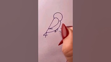 Draw a bird using the numbers 1 to 7 #shorts #viral