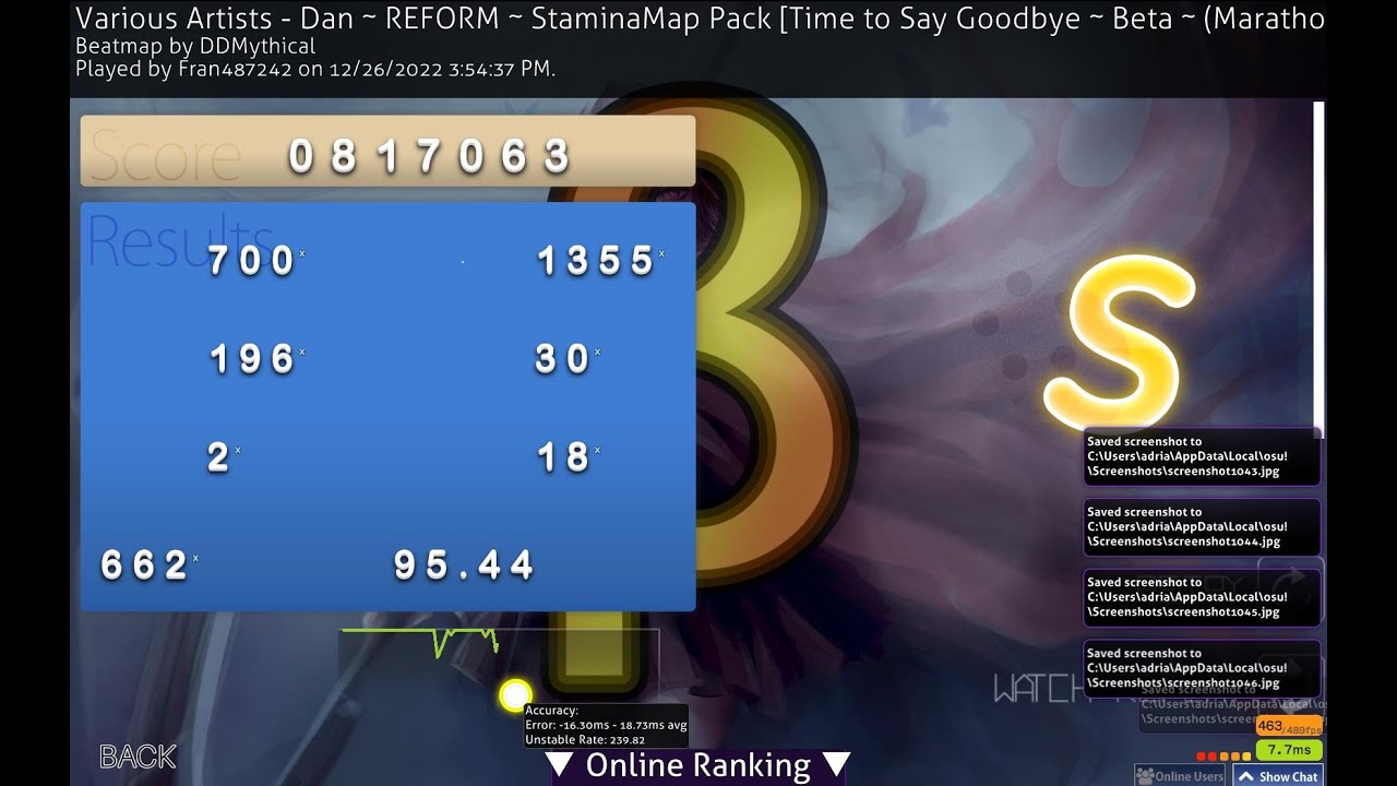 Osu!mania ★5.44 Beta Stamina [Time to Say Goodbye] 95.44 YouTube