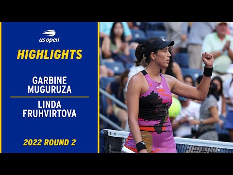 Garbine muguruza vs. Linda fruhvirtova highlights | 2022 us open round 2