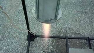 Nitrous Oxide/Propane engine test day 1 close up