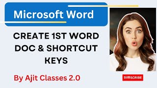 Create 1st Word documents || Shortcut keys for Select, Copy, Paste & Save in hindi