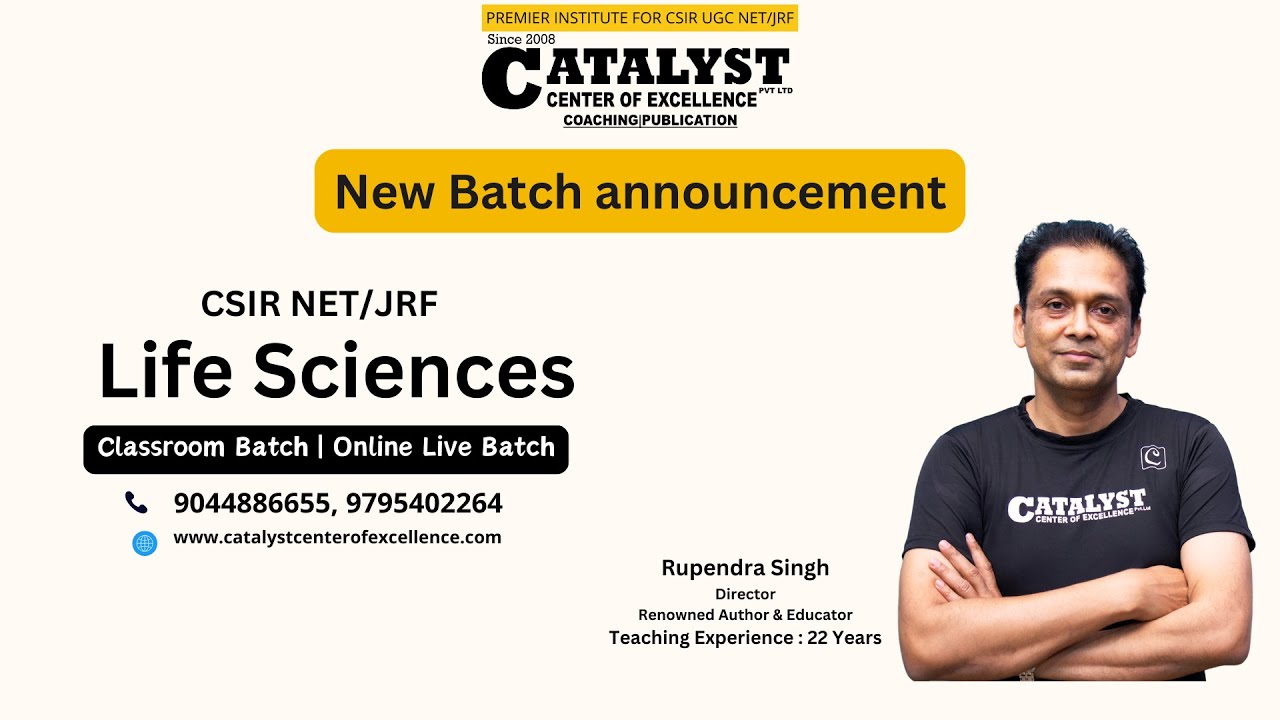 New CSIR NET Life Sciences Nine Months batch announcement - YouTube
