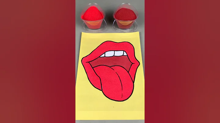 Sand Painting Lips💋 #sandasmr #relaxing #sandart
