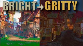 Bright to Gritty: Transforming a Medieval Town in Unity