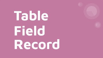 CIT336 - Database Concepts: Table, Field, Record