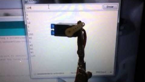 Control de servomotor con puerto serial Arduino