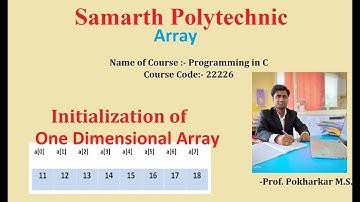 Initialization of array | Array in C | Programming in C | 22226