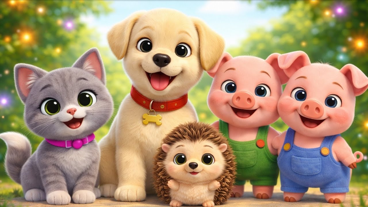 Τραγούδια με Ζωάκια 🎵 | 10 Λεπτά Non-Stop Παιδικά Τραγούδια 🐶🐱🐷