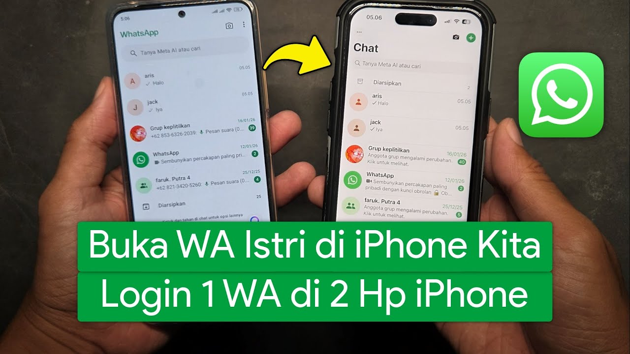 Cara Login 1 WA di 2 Hp di iPhone
