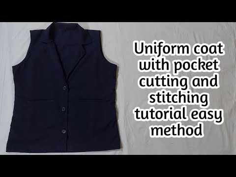 Girls uniform collar coat cutting and stitching tutorial/uniform coat easy method