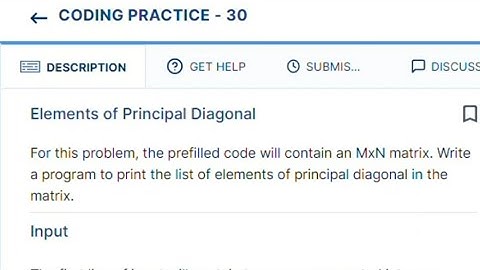 Elements of principal diagonal#ccbp#nxtwave
