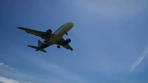 Jet landing at Provo Utah airport