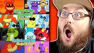 Hide and sleep & Smiling in the Rain BLOOPERS OUTTAKES ANIMATED 🌈SMILING/NIGHTMARE CRITTERS REACTION