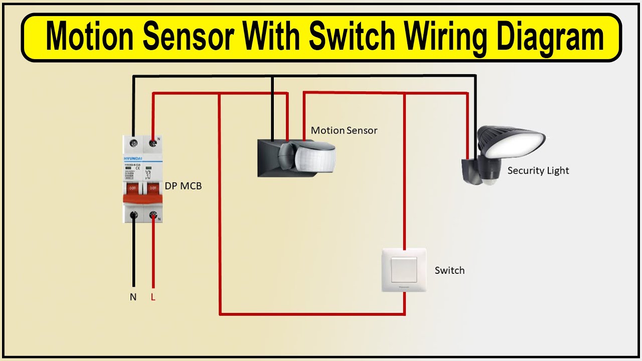 How To Make Motion Sensor With Switch Wiring Diagram | pir motion