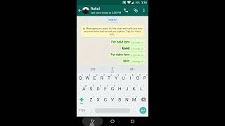 How to change font Style in whatsapp Messenger  | Triks screenshot 1