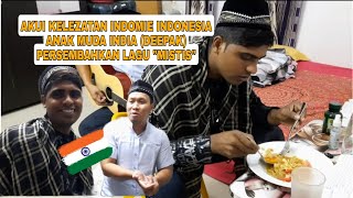 ANAK MUDA INDIA (DEEPAK) TERKEJUT INDOMIE GORENG INDONESIA SUPER LEZAT❗EFEKNYA AUTO DANGDUTAN