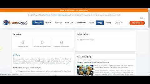 Apply For A Rate Review in Transdirect’s Members Area