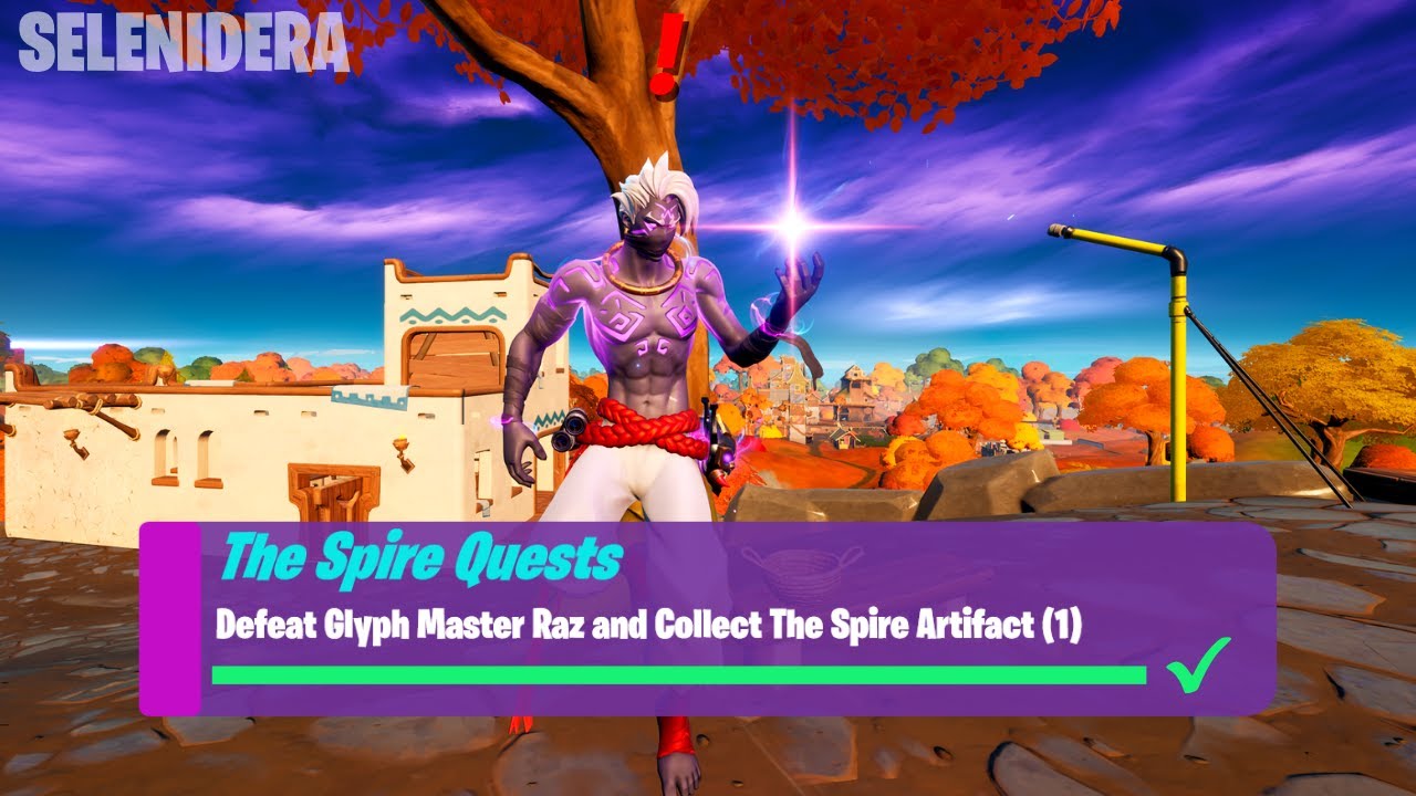 Defeat Glyph Master Raz and Collect The Spire Artifact (1) Fortnite