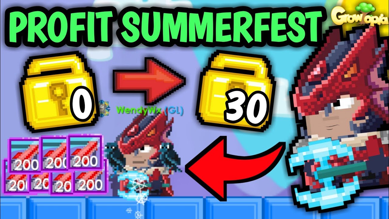 HOW TO PROFIT 30 WLS IN 10 MINUTES (NO FARMING) 100% WORK IN SUMMERFEST | Growtopia