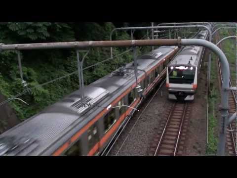 中央快速線　E233系離合！その１　飯田橋にて