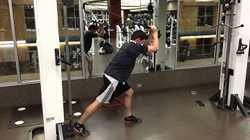Cable Tricep Extension in Split Stance