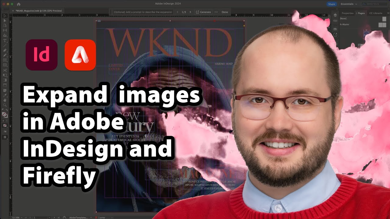 Expand images in Adobe InDesign and Firefly - YouTube