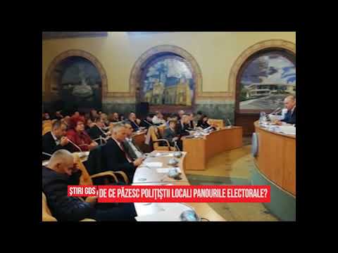 De ce păzesc poliţiştii locali din Craiova panourile electorale?