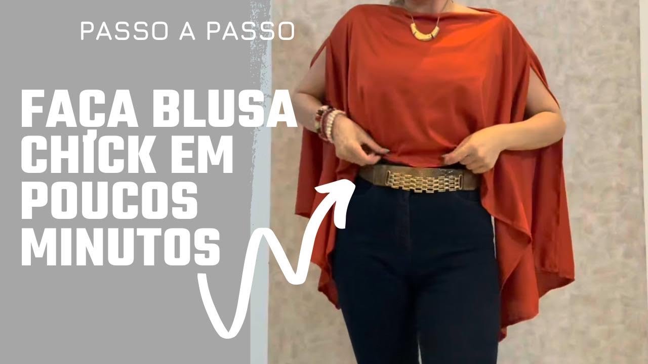 Blusa chique multiuso fácil de fazer | blusa capa | passo a passo