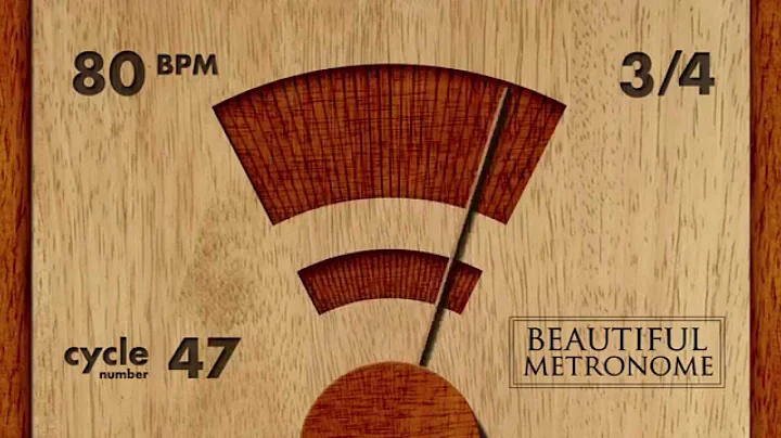 80 BPM 3/4 Wood Metronome HD