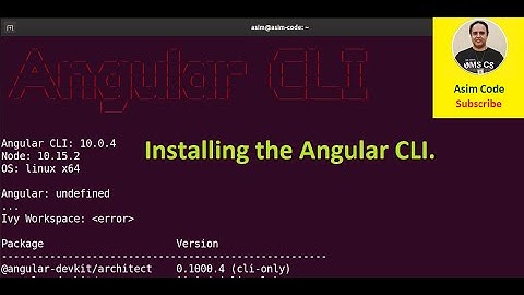 Installing the Angular CLI