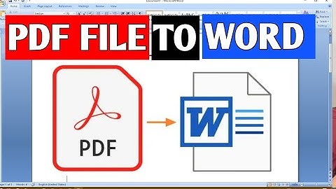 How to Convert PDF to Word | Change PDF File to Word Document
