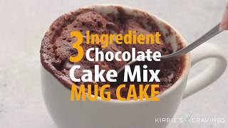 A single serving chocolate mug cake using mix. just 3-4 ingredients
and one minute cooking time in the microwave. full recipe can be found
at: https://k...