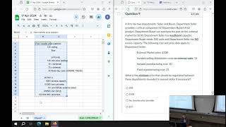 Wed Apr 17 2024 - Chapter 10 (Practice Problems for Service Depts and Transfer Prices)