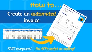 How to | Create an automated Invoice | Google Sheets / Excel