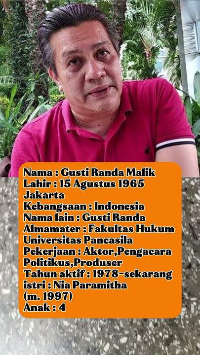 biodata : Gusti randa malik