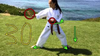 Learn Back Stance Knife-Hand Middle - World Champion Kaelyn Whaley