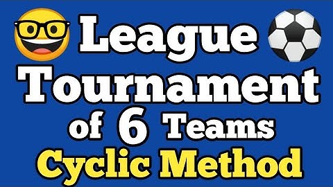 League tournament of 6 teams by using Cyclic method | cyclic method league tournament of 6 teams