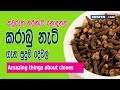 Benefits of Cloves : කවුරුත් නොදන්න කරාබු නැටි ගැන පුදුම දේවල්