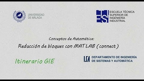 Reducción de bloques con MATLAB (connect). GIE