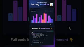 | Frontend Class Sorting Visualizer 📊 Bubble Sort in JavaScript #shorts