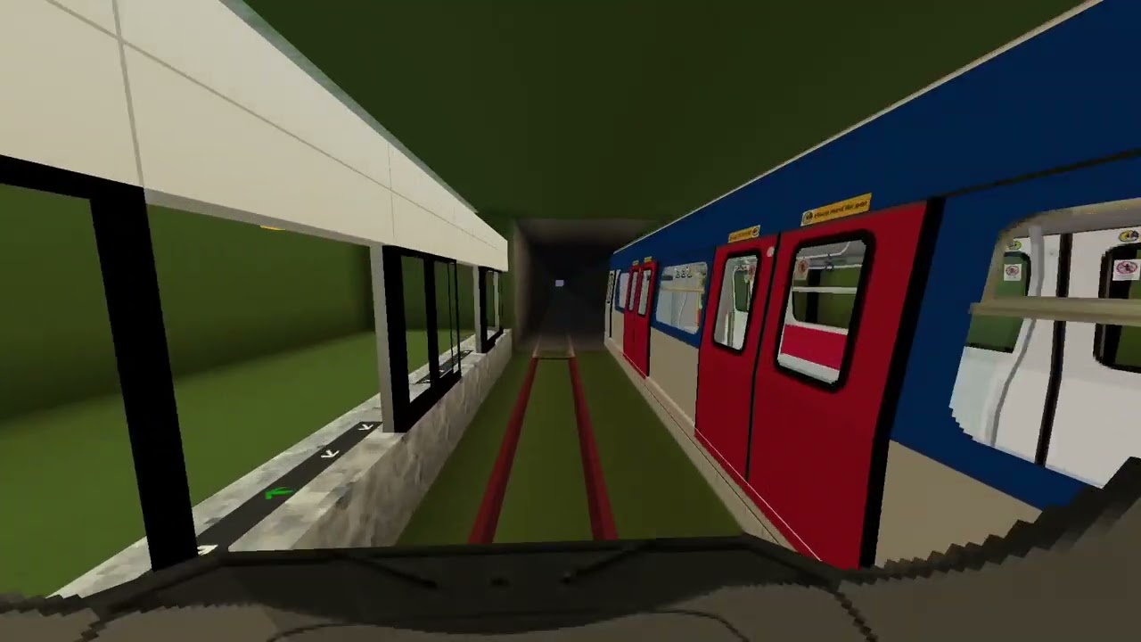 [마인크래프트 가상철도/Minecraft Transit Railway MOD/타치바나시] 타치바나 지하철 3호선 상행 전구간 주행영상 Tachibana metro Line 3