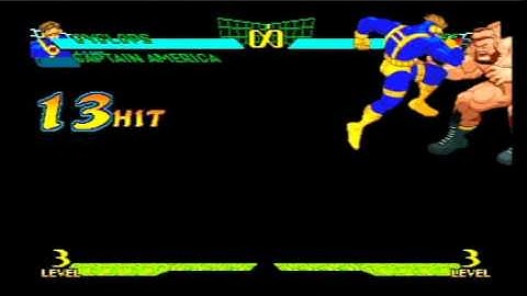 Marvel Super Heroes vs Street Fighter (PSone): Cyclops 29 Hit Combo