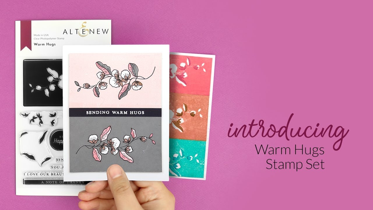 Friendship Stamp Set for Cards, Scrapbooking - Altenew Warm Hugs Stamp Set Intro