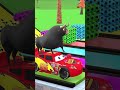 Long Slide Game with Cow Elephant Gorilla Hippopotamus Tiger 3d Animal Game Funny 3d Animals