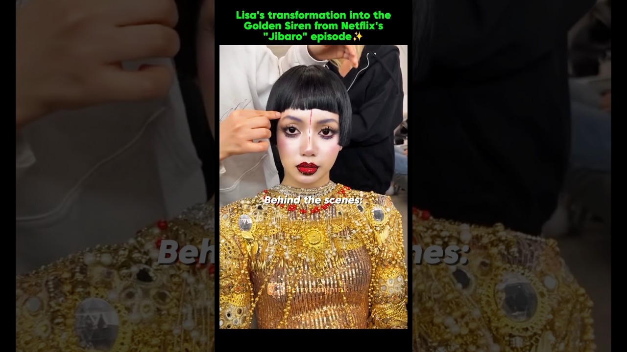 Lisa's Jibaro makeover-Behind the Scenes vs. Final Results😱👑🔥✨️#lalisa #halloween #shortsviral #edit