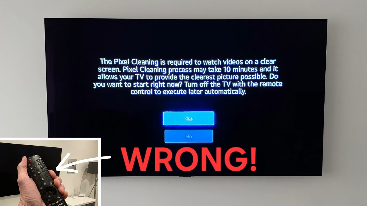 NEVER! Do this when this LG OLED message is displayed!