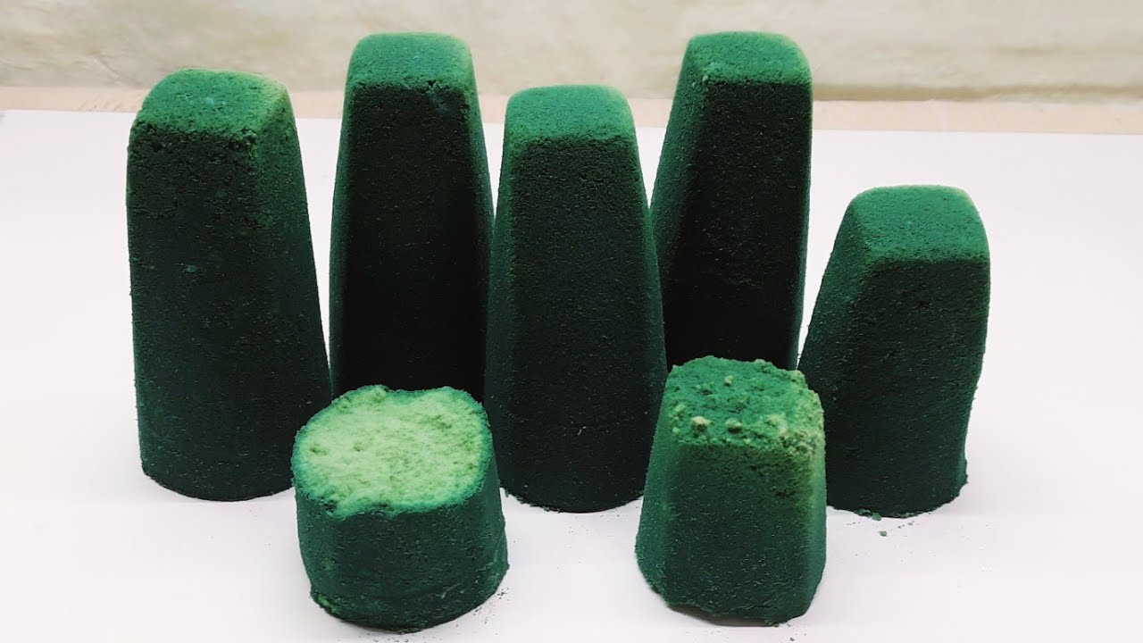 ASMR baking soda Dark and Light Green  colour 