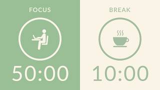 50/10 Pomodoro Timer | No Music 🔔 Bell Only | 4-Hour Study With Me for Deep Focus 🍅