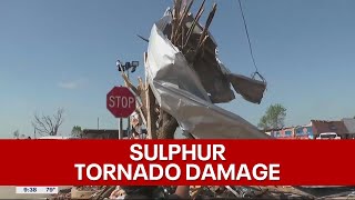 Crews clean up tornado damage in Sulphur, Oklahoma by FOX 4 Dallas-Fort Worth 1,729 views 1 day ago 2 minutes, 38 seconds